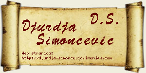 Đurđa Simončević vizit kartica